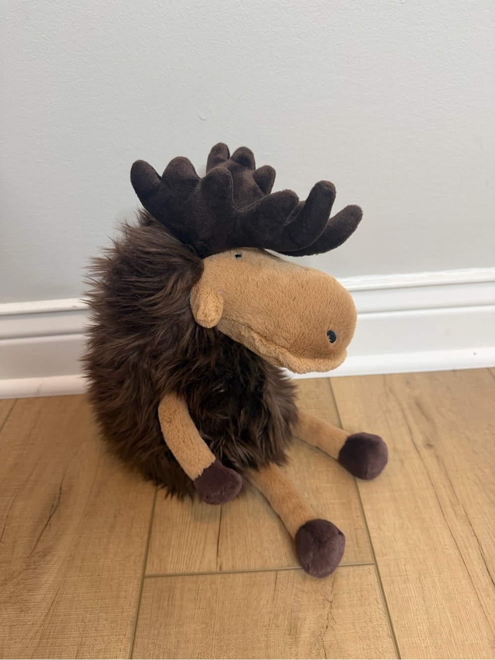 Jellycat Merrick Moose Plush 11” Retired Brown Shaggy Stuffed Animal Rare
